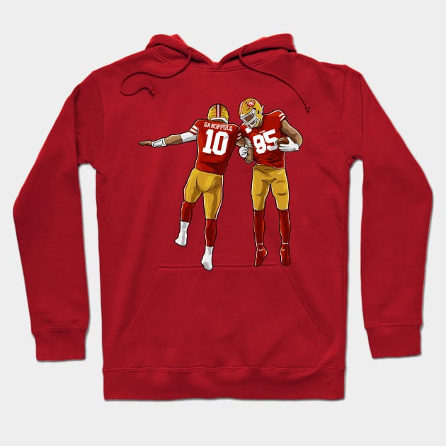 Jimmy Garoppolo x George Kittle San Francisco 49ers Hoodie by opoyostudio